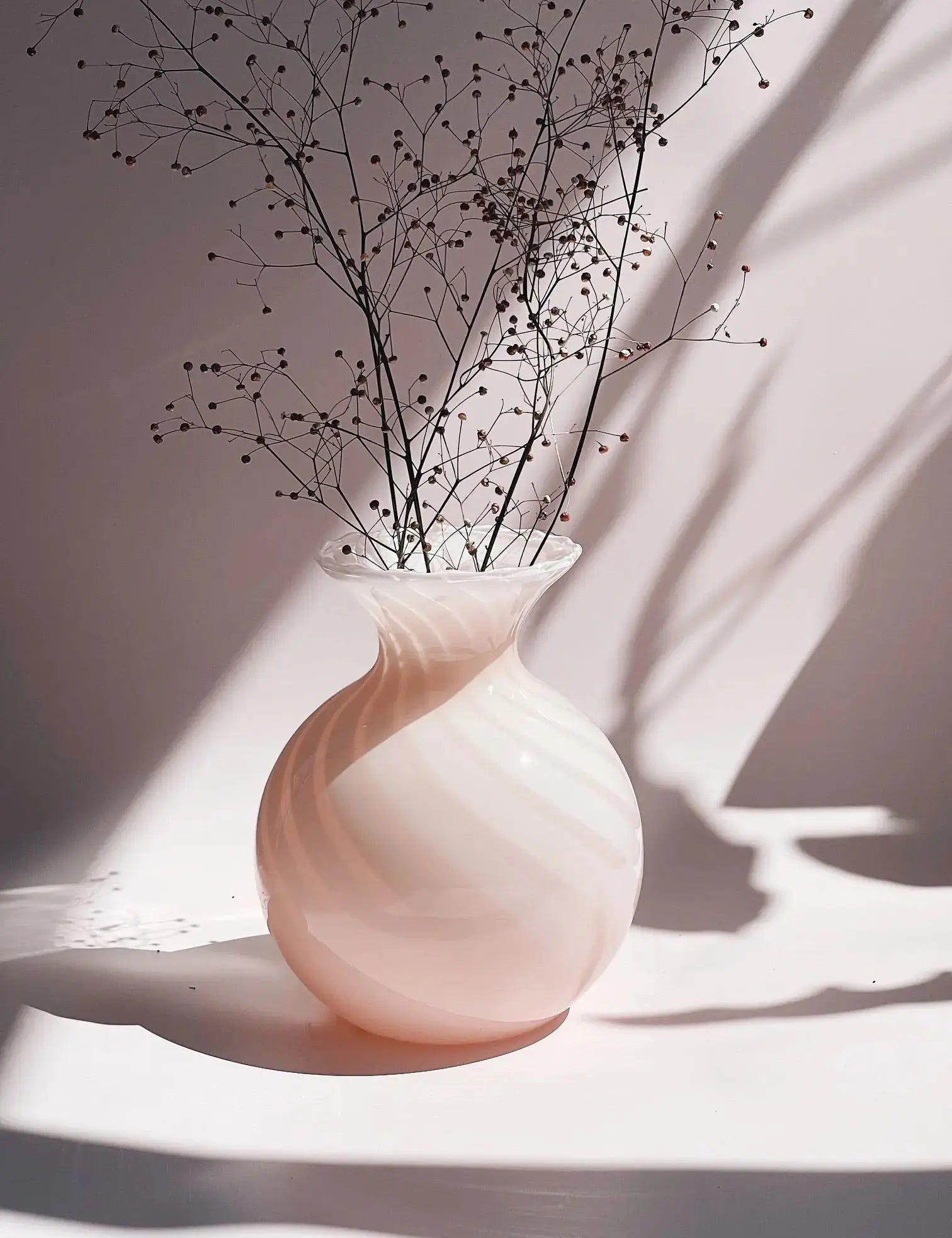 Vintage Murano Glasvase med Swirl | Rosa Studio Hafnia