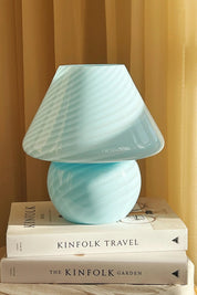 Vintage Murano Mushroom bordlampe | Blå, H26 cm Studio Hafnia