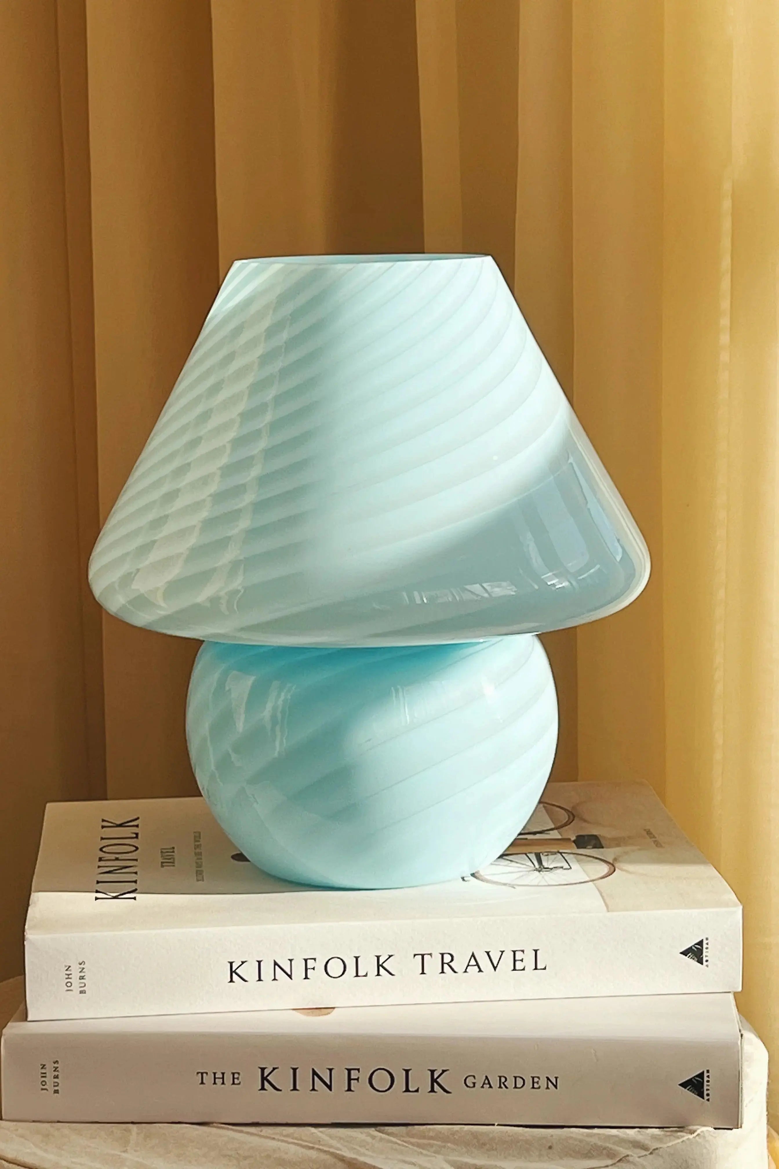 Vintage Murano Mushroom bordlampe | Blå, H26 cm Studio Hafnia