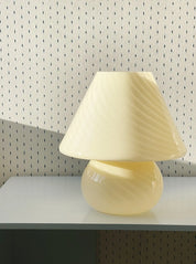 Vintage Murano Mushroom bordlampe | Gul, H40 cm Studio Hafnia