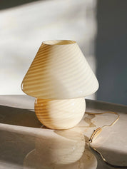 Vintage Murano Mushroom bordlampe | Lysegul/creme, H27 cm Studio Hafnia
