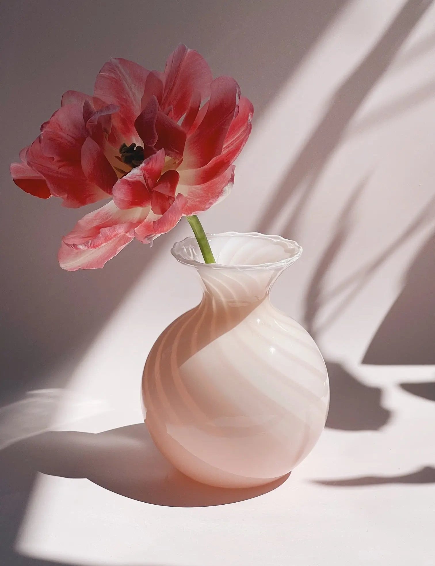 Vintage Murano Glasvase med Swirl | Rosa Studio Hafnia