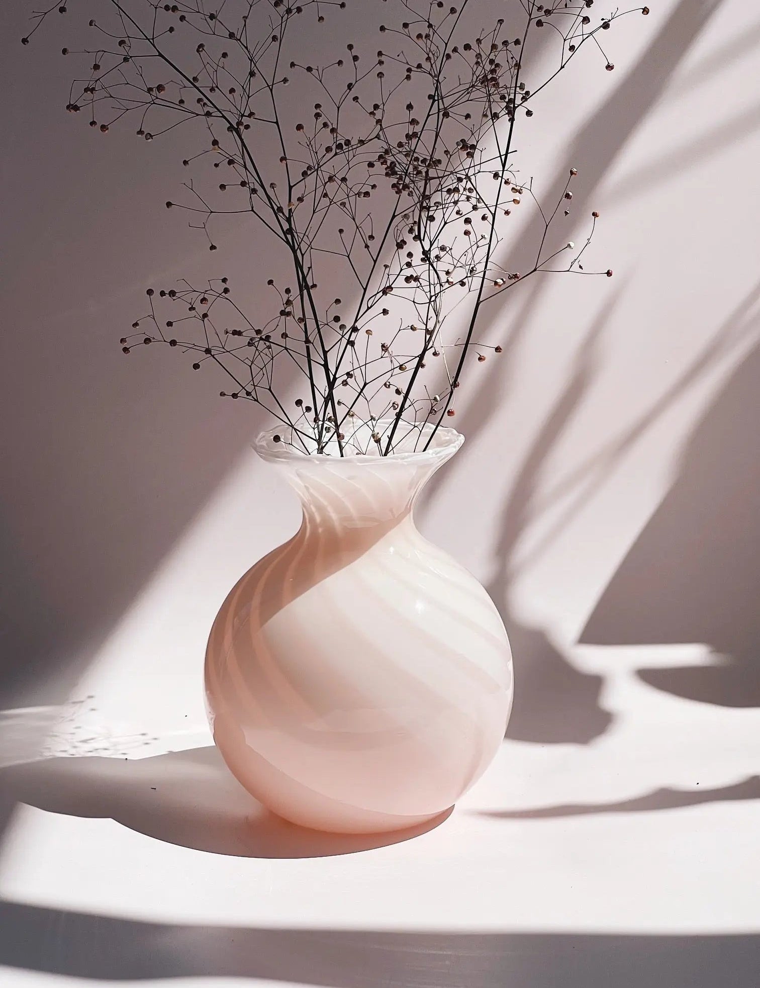 Vintage Murano Glasvase med Swirl | Rosa Studio Hafnia