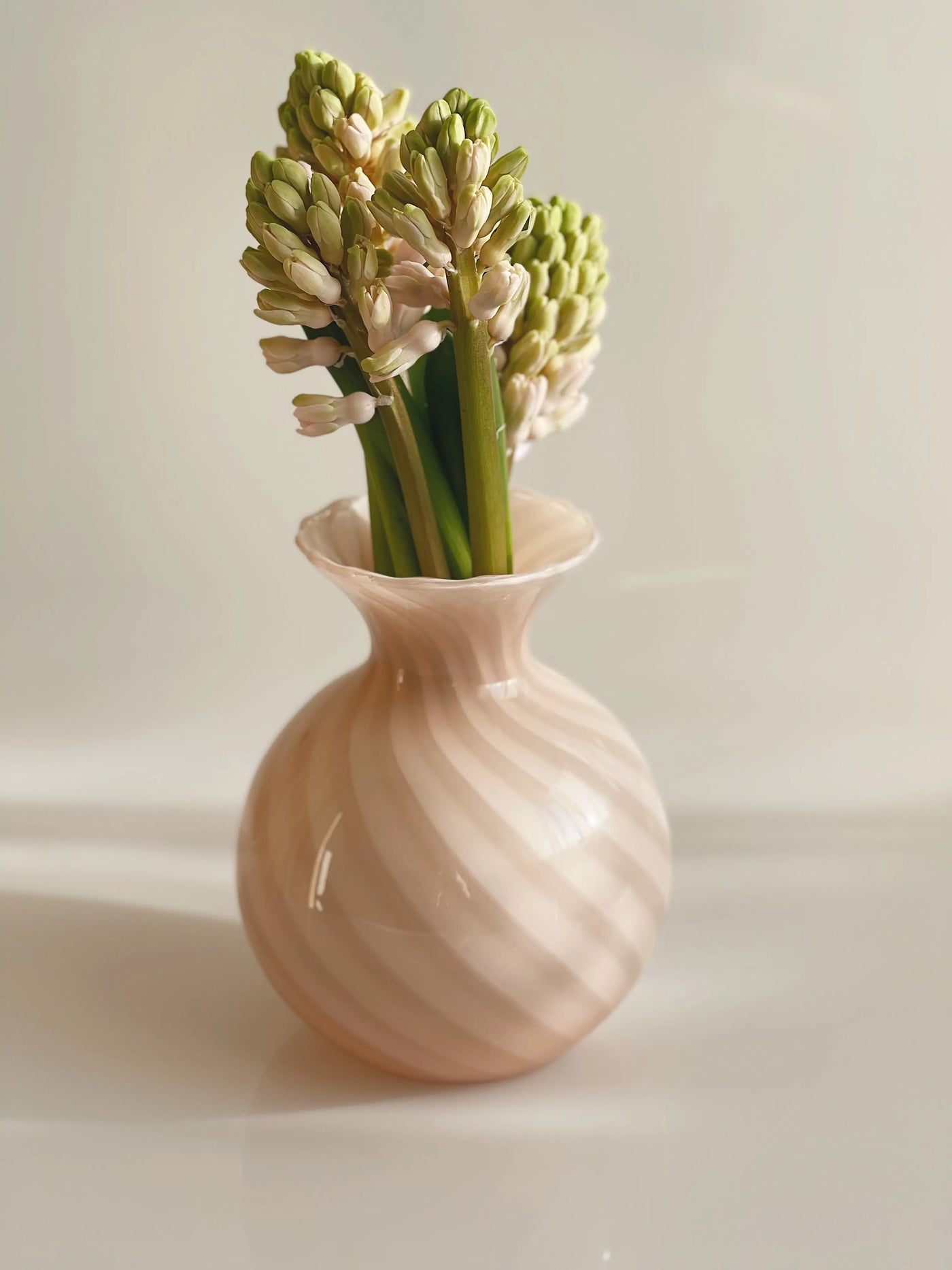 Vintage Murano Swirl Vase | Pink Murano