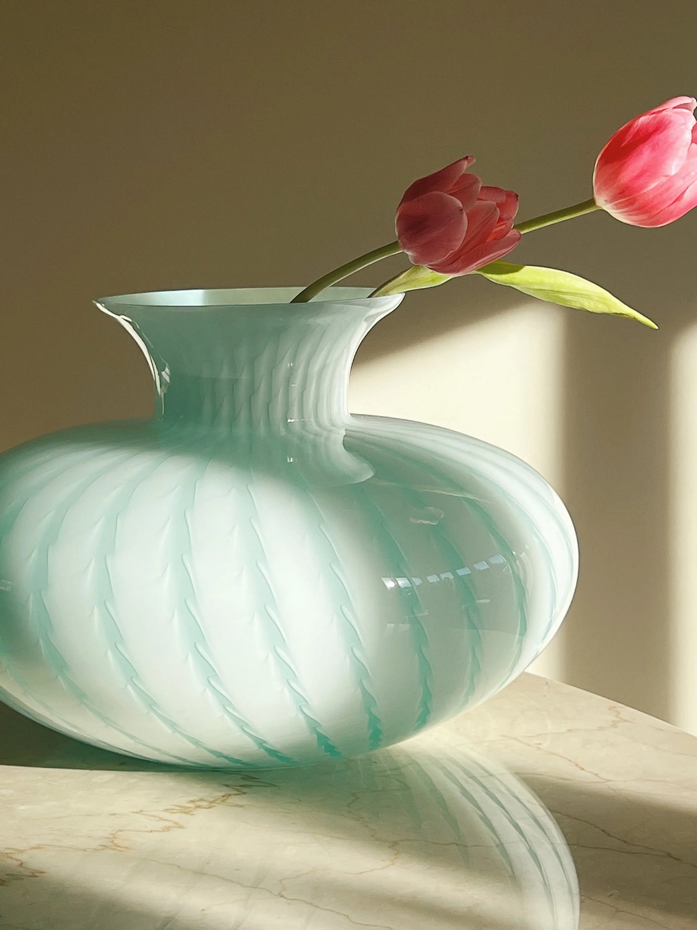 Vintage Murano Vase | Lys grøn Murano
