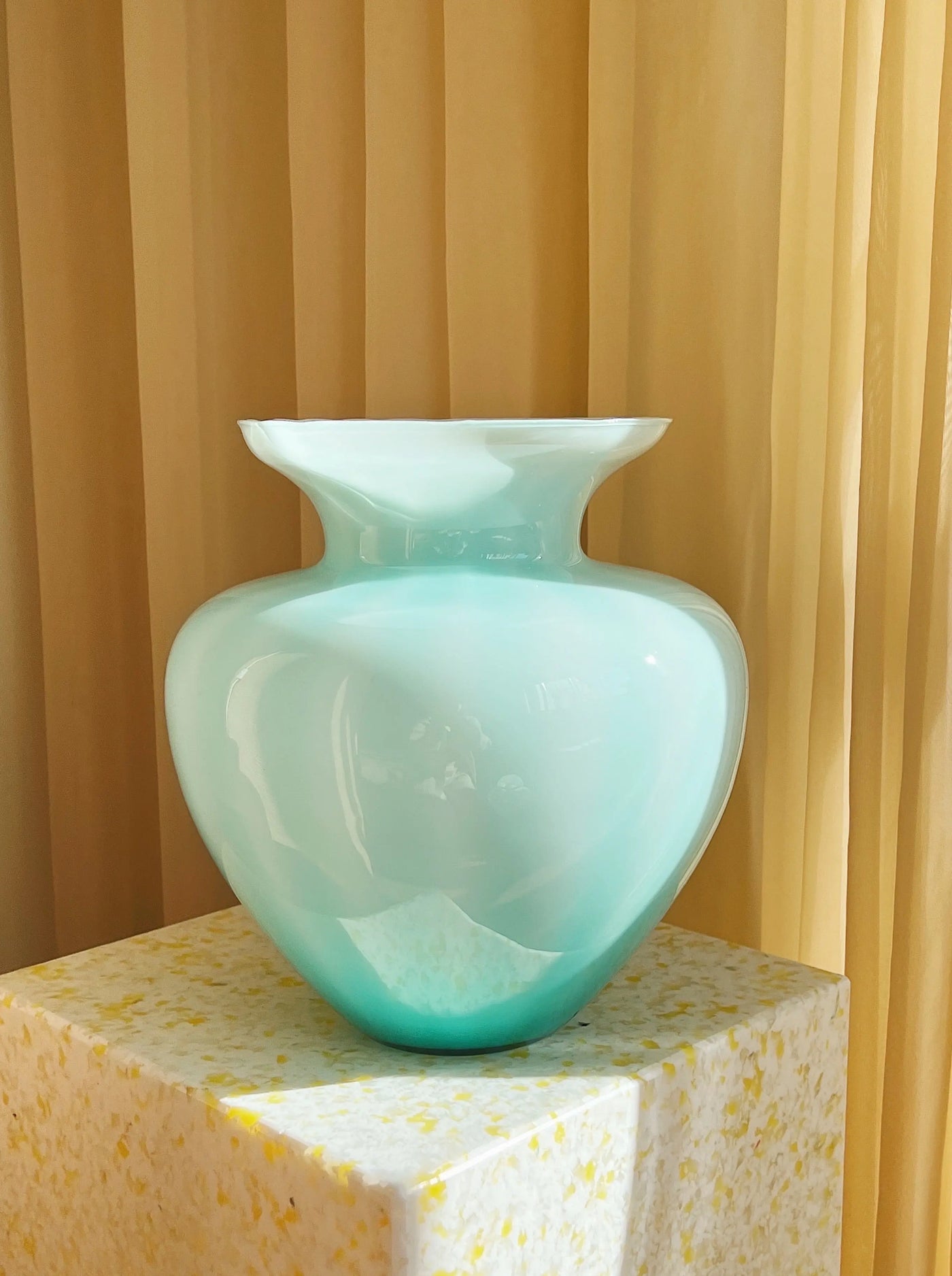 Vintage Murano Vase | Lys grøn Murano