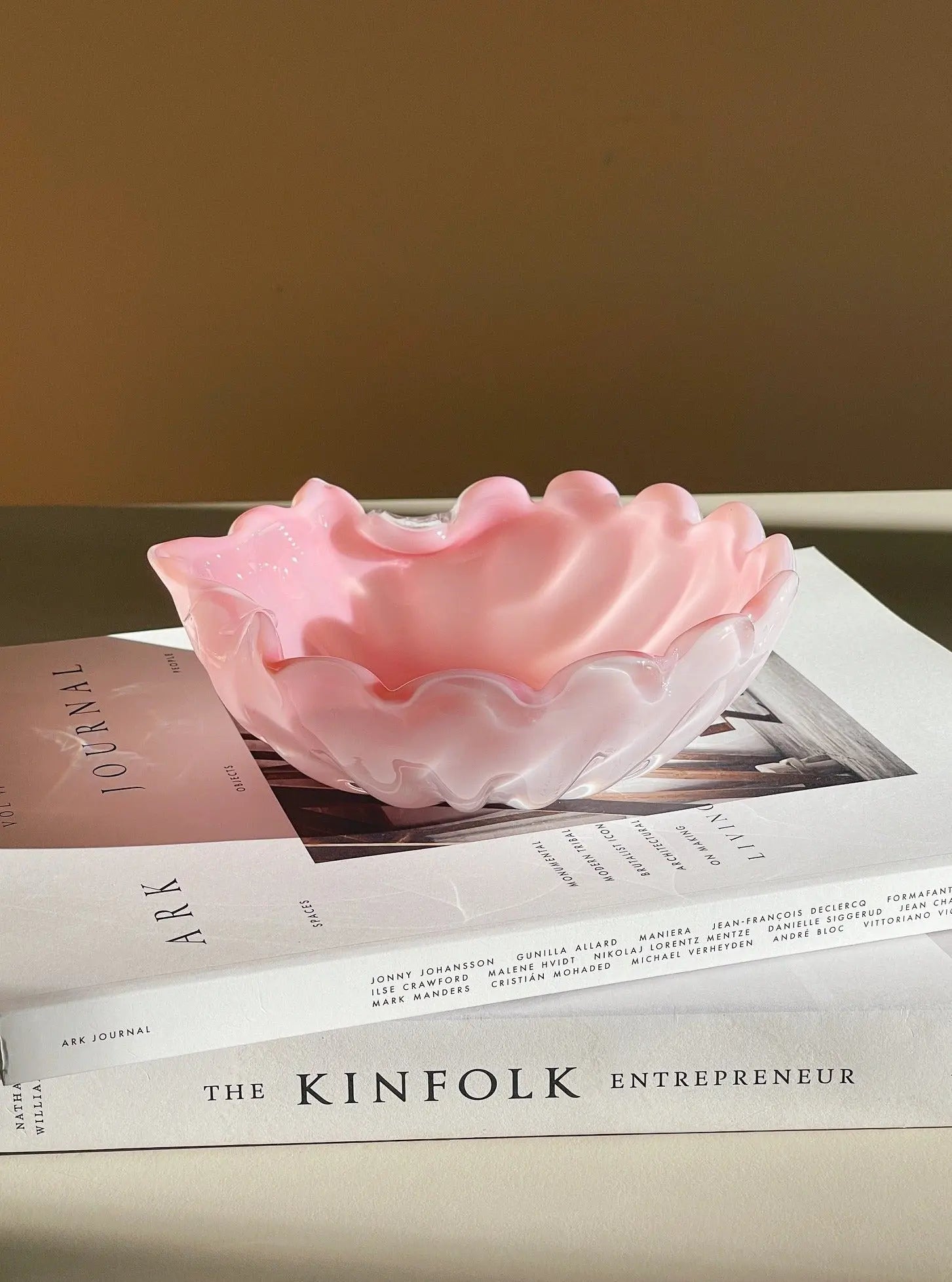 Vintage Murano musling/skål | Lys pink Murano