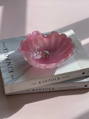 Vintage Murano musling/skål | Lys pink Murano