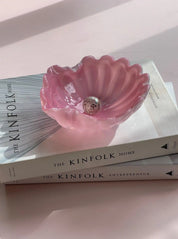 Vintage Murano musling/skål | Lys pink Murano