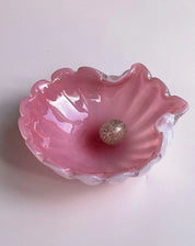 Vintage Murano musling/skål | Lys pink Murano