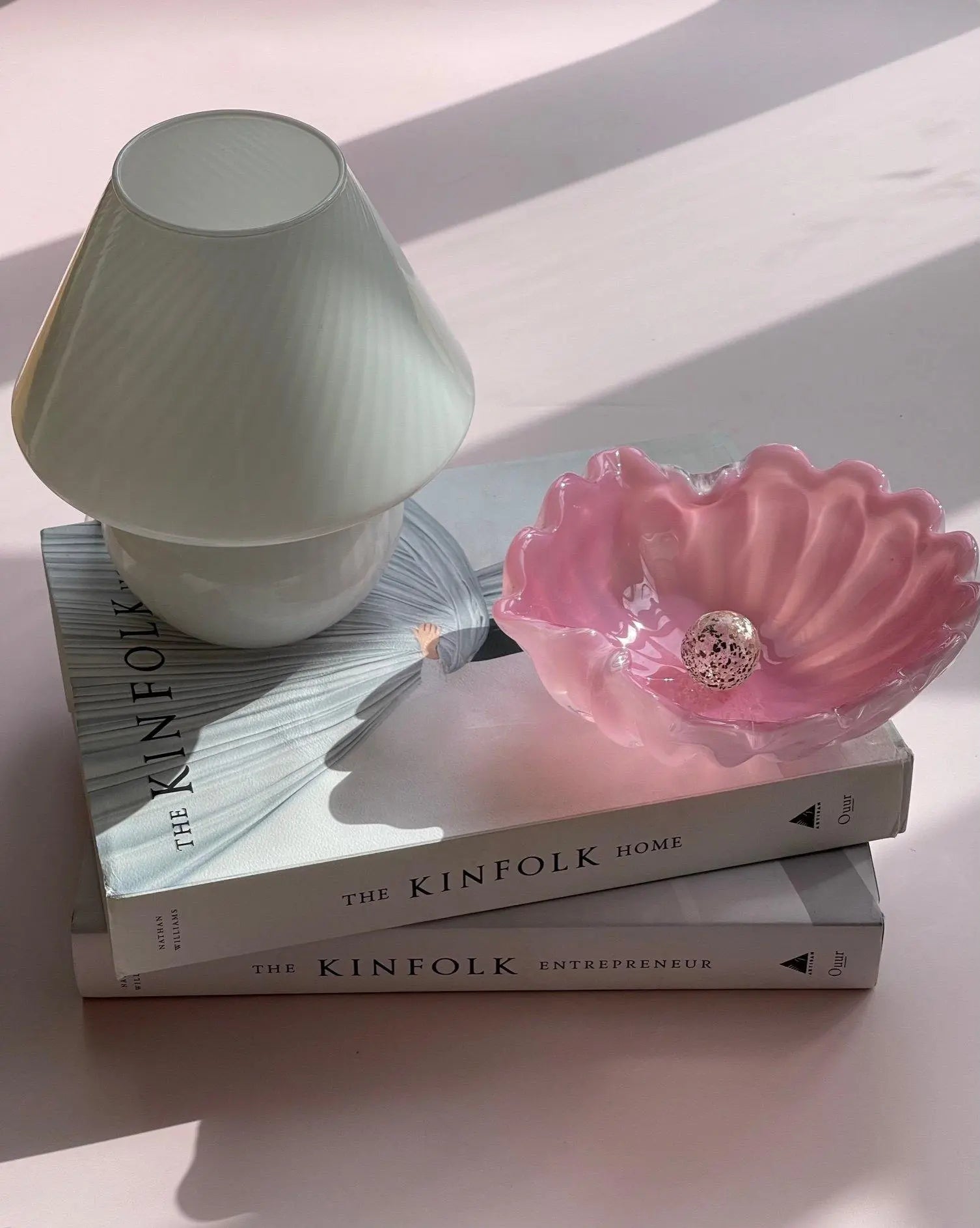 Vintage Murano musling/skål | Lys pink Murano