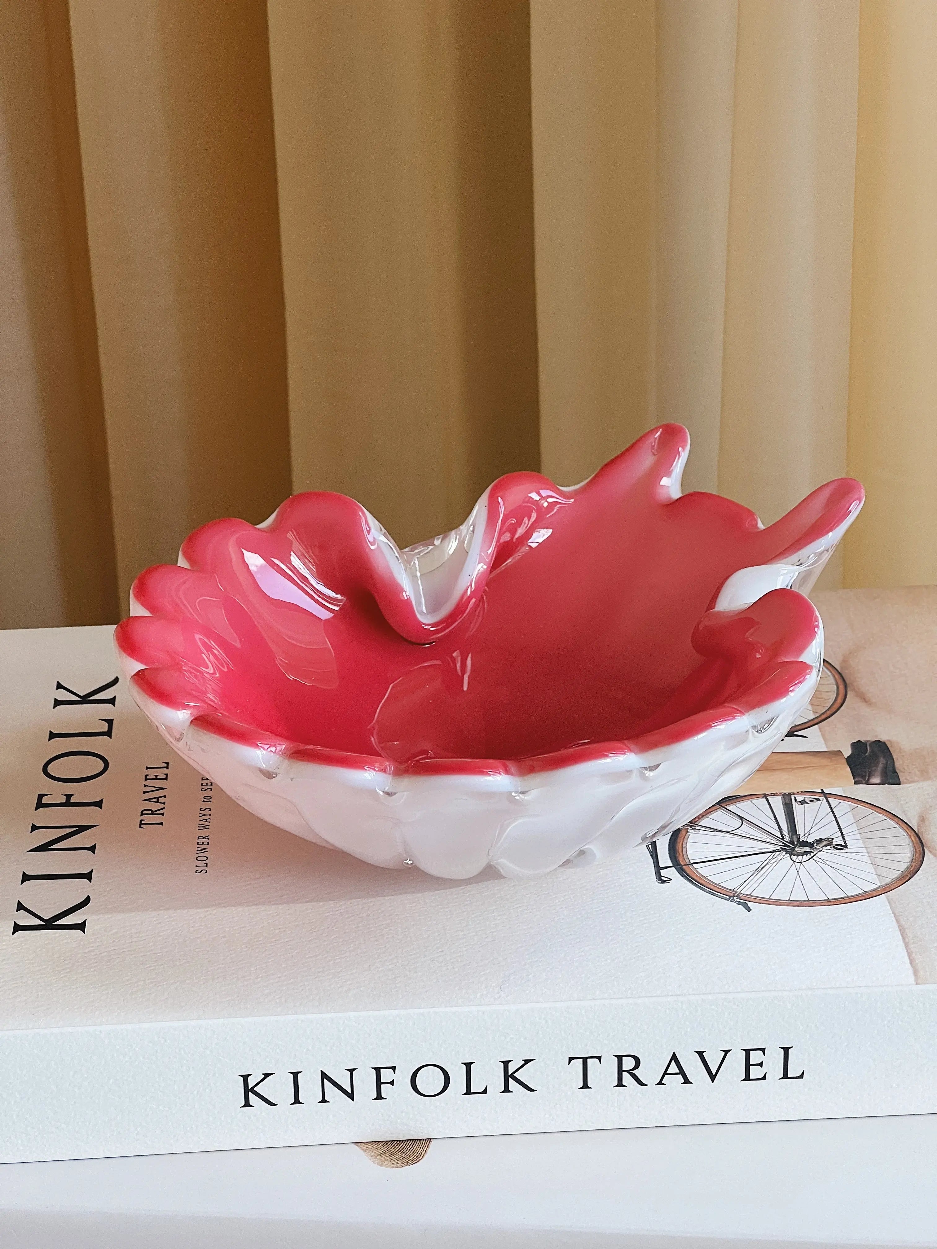 Vintage Murano musling/skål | Lys pink Murano