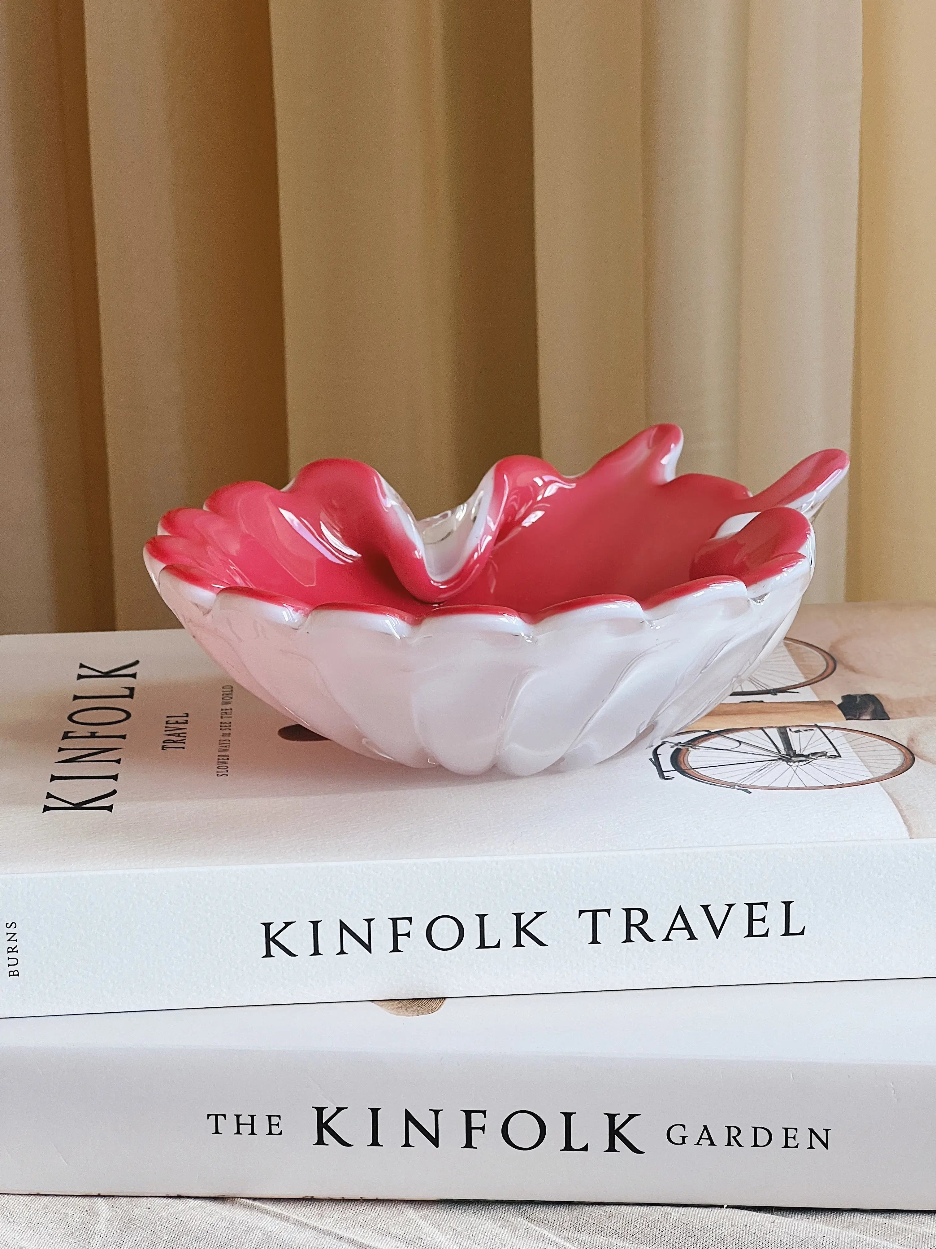 Vintage Murano musling/skål | Lys pink Murano