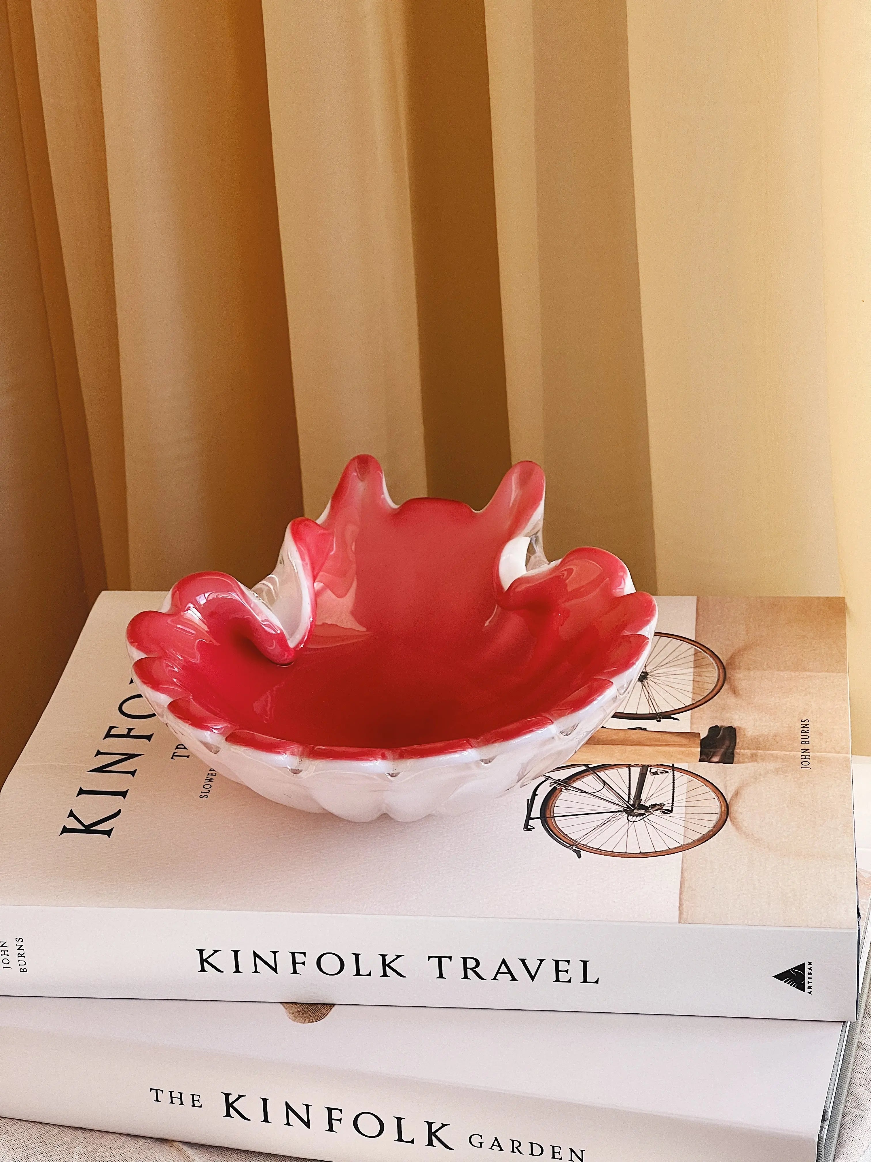 Vintage Murano musling/skål | Lys pink Murano