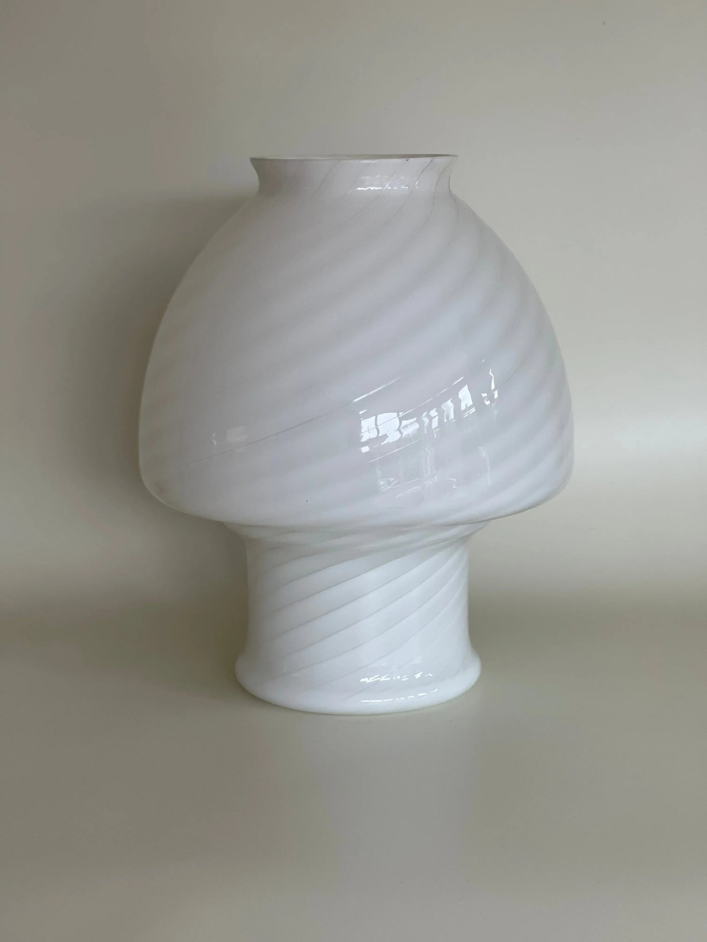Vintage murano mushroom bordlampe | Hvid, H28cm Murano