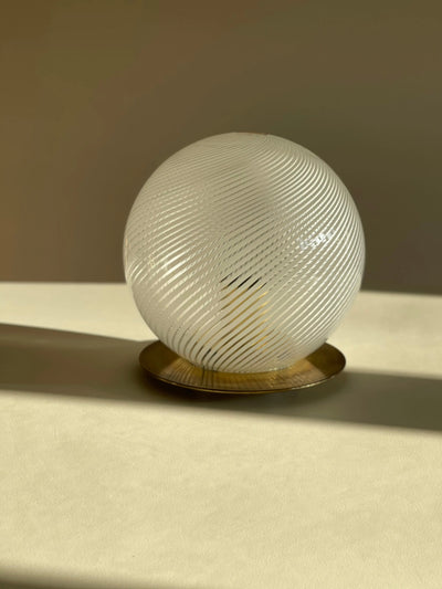 Vintage murano swirl globe bordlampe | H25 cm Murano