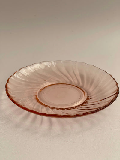 Vintage swirl kopper & underkopper fra Arcoroc | Pink Arcoroc Frankrig