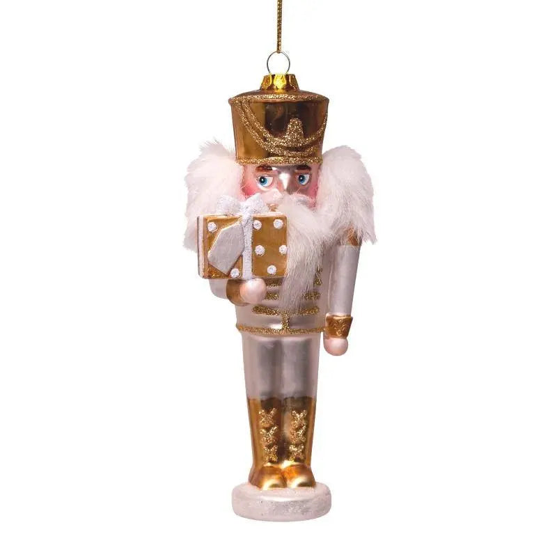Vondels glas ornament | Nøddeknækker i guld Vondels