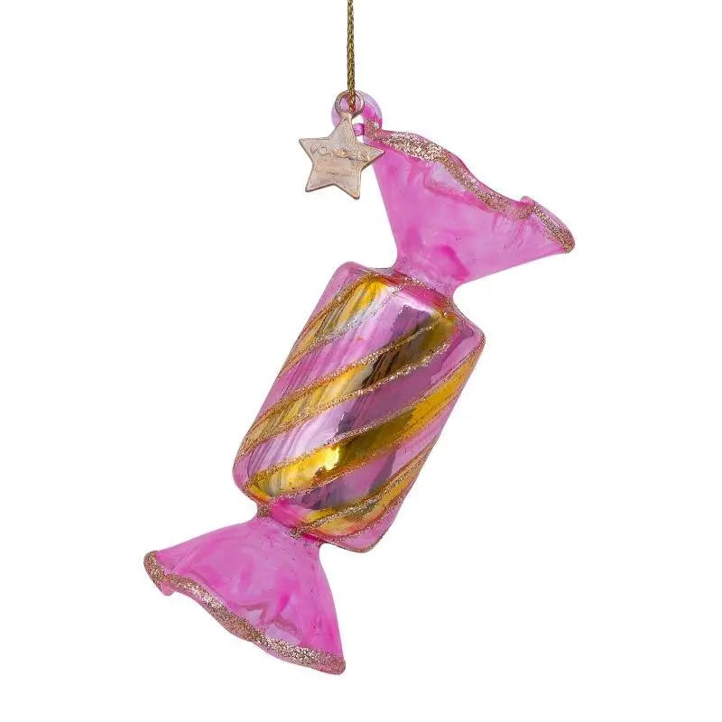 Vondels glas ornament | Pink slik Vondels