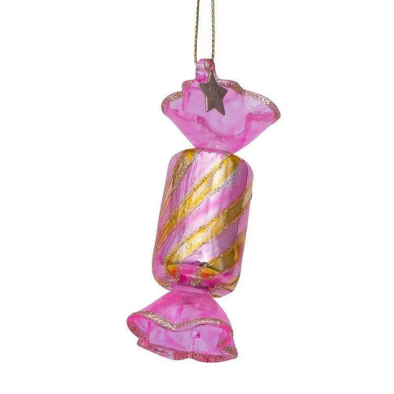 Vondels glas ornament | Pink slik Vondels