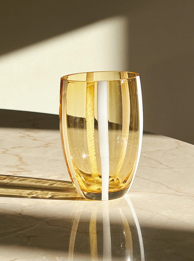 Zafferano - Gessato vandglas | Amber striber - 2 stk. Zafferano