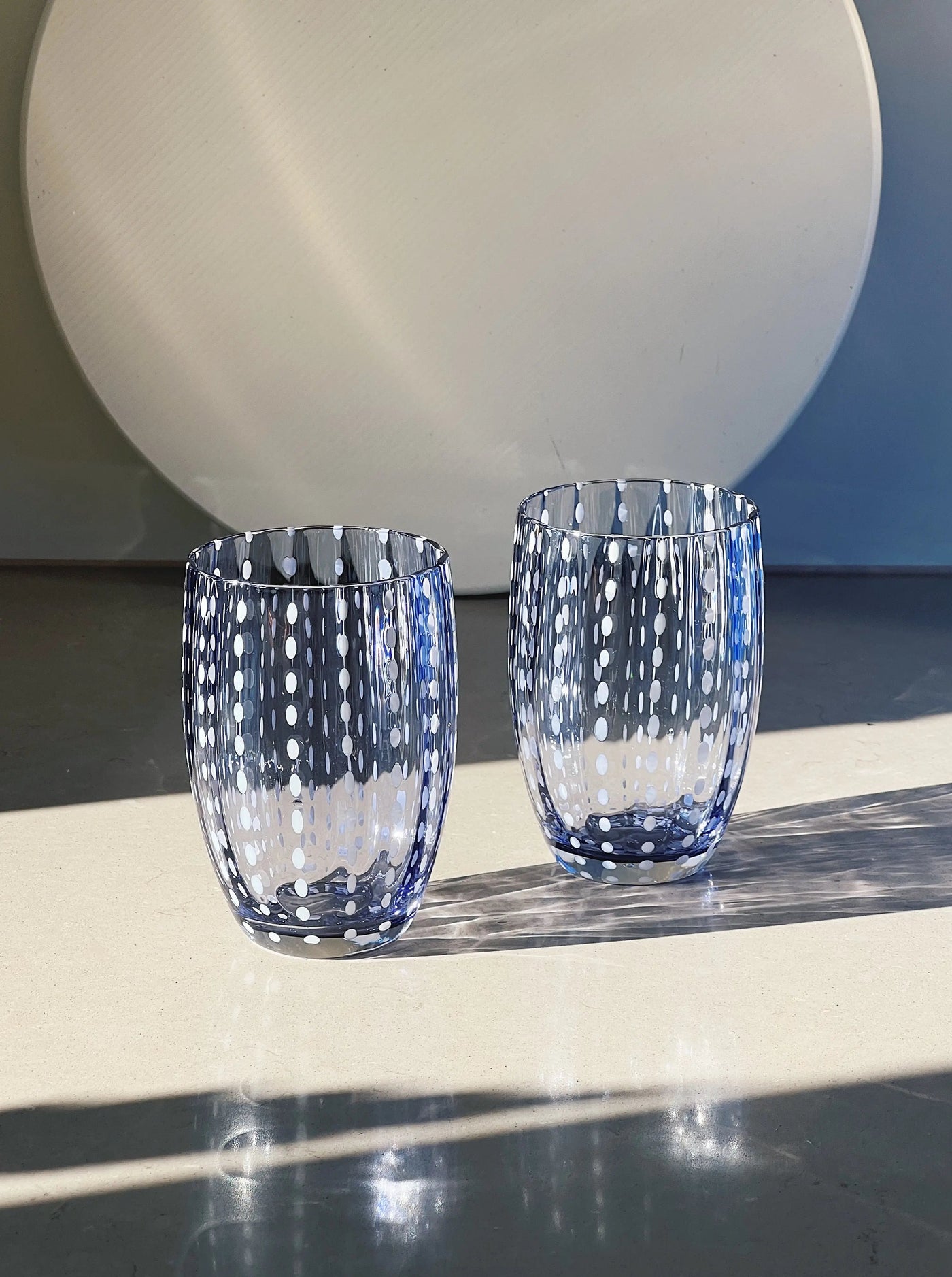 Zafferano - Perle vandglas | Lavendel prikker - 2 stk. Zafferano