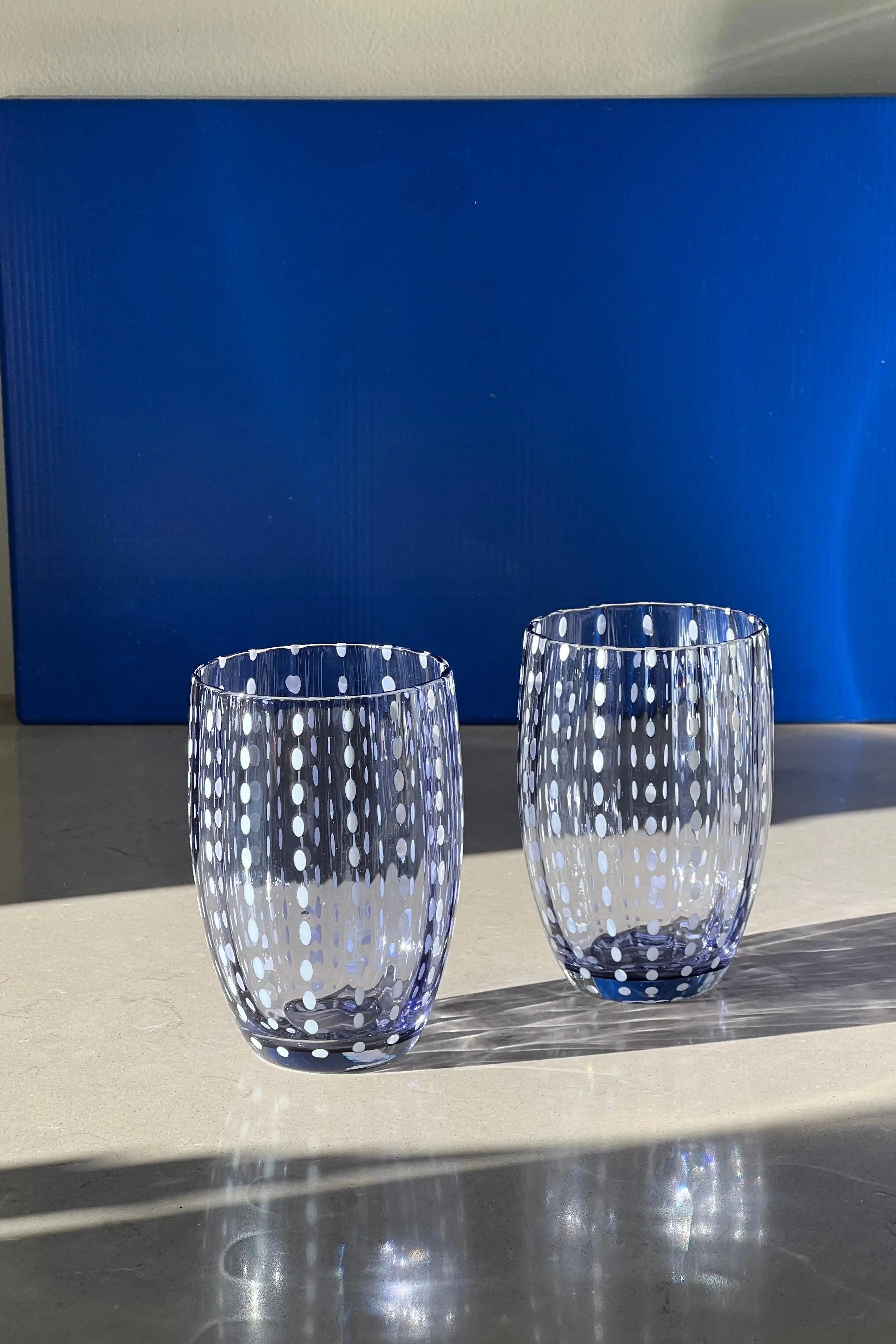 Zafferano - Perle vandglas | Lavendel prikker - 2 stk. Zafferano