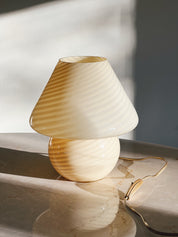 Vintage Murano Mushroom bordlampe | Gul, H27.5 cm Murano