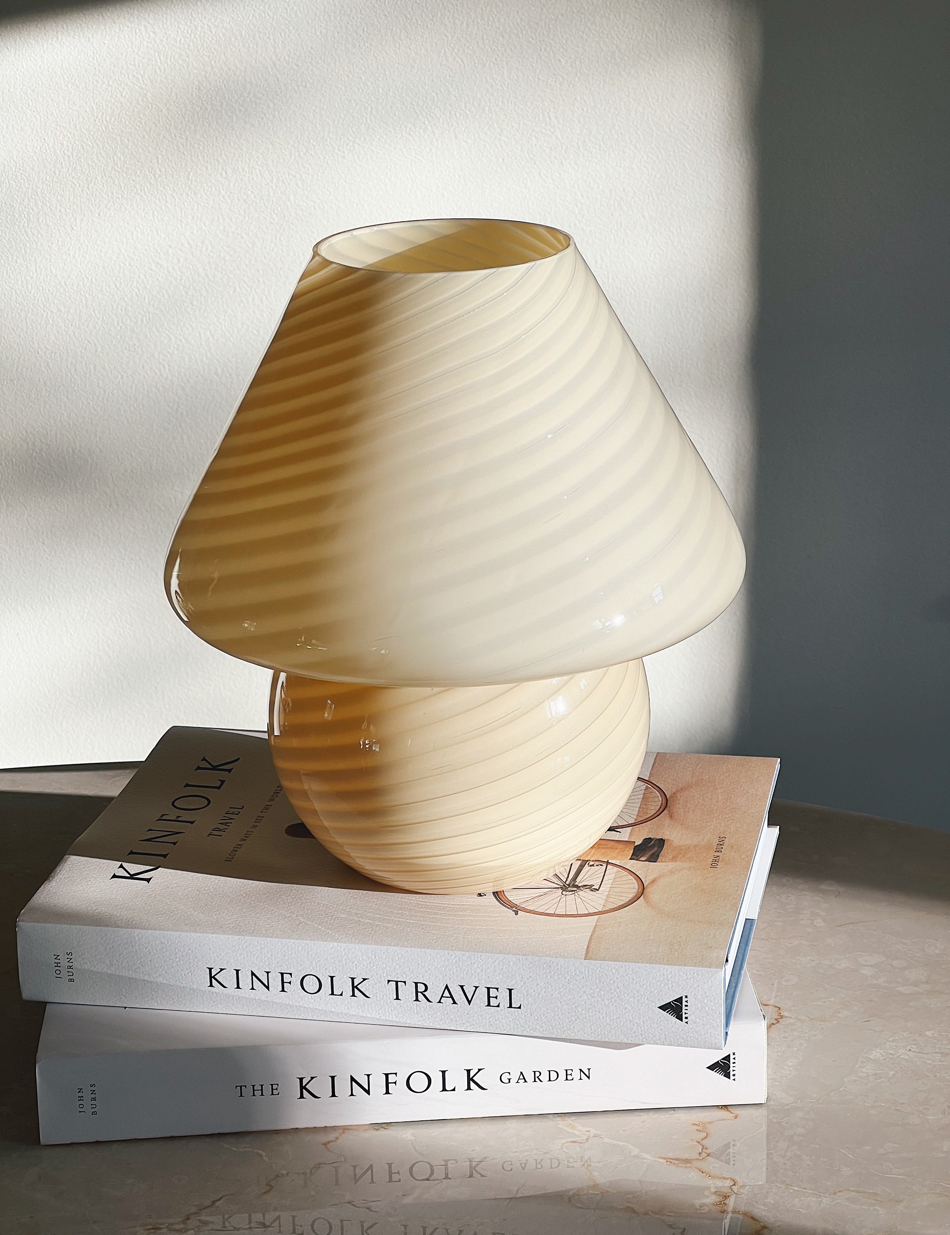 Vintage Murano Mushroom bordlampe | Gul, H27.5 cm Murano