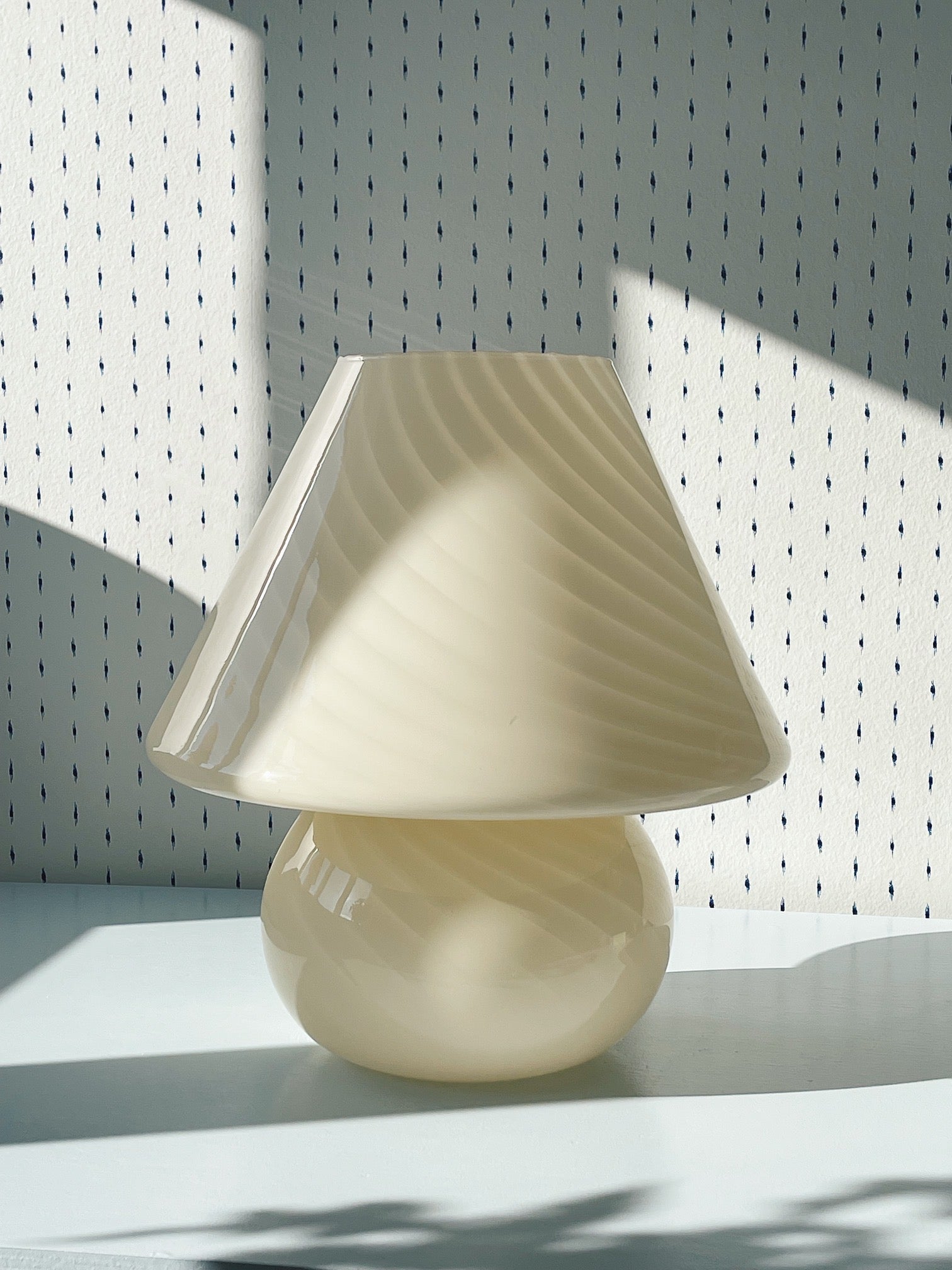 Vintage Murano Mushroom bordlampe | Gul, H40 cm Murano