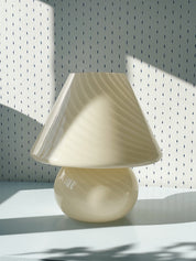 Vintage Murano Mushroom bordlampe | Gul, H40 cm Murano
