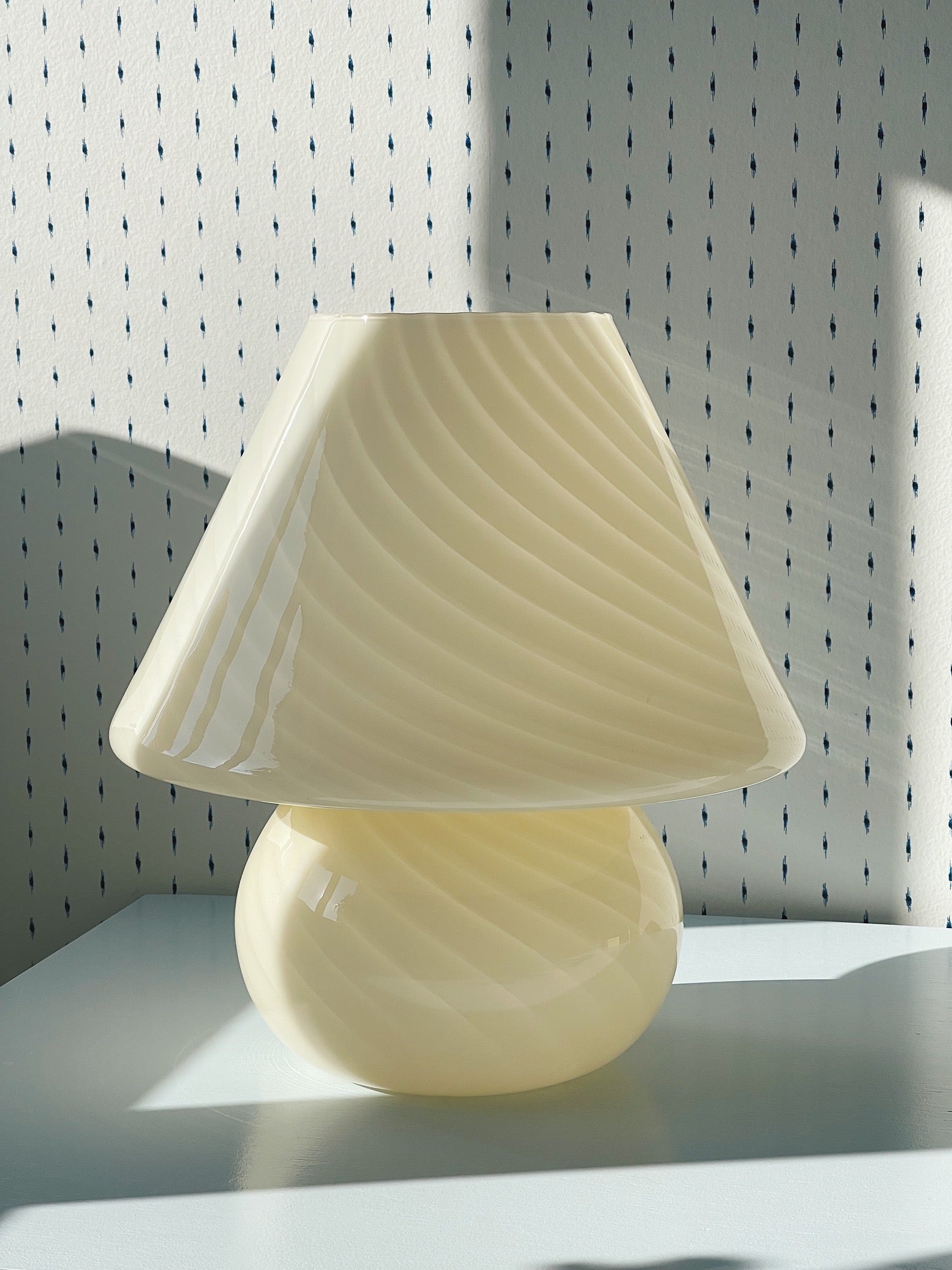 Vintage Murano Mushroom bordlampe | Gul, H40 cm Murano